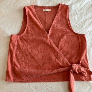 Madewell sleeveless wrap top